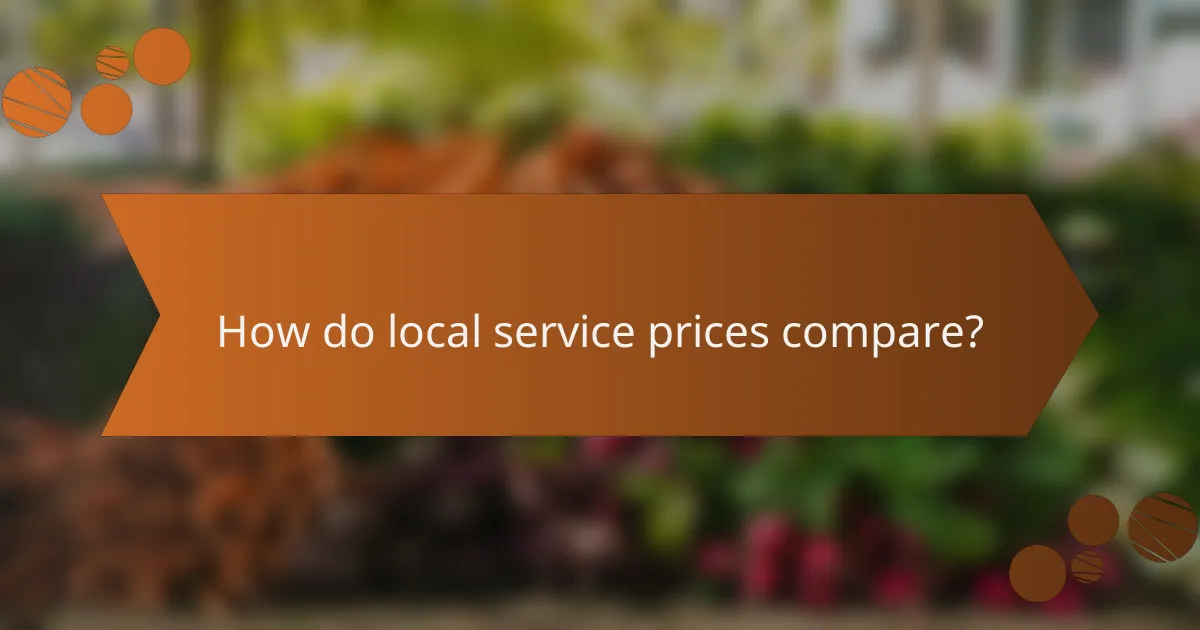 How do local service prices compare?