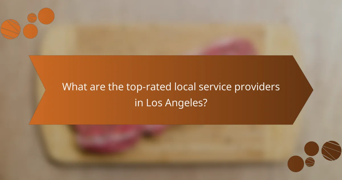 What are the top-rated local service providers in Los Angeles?